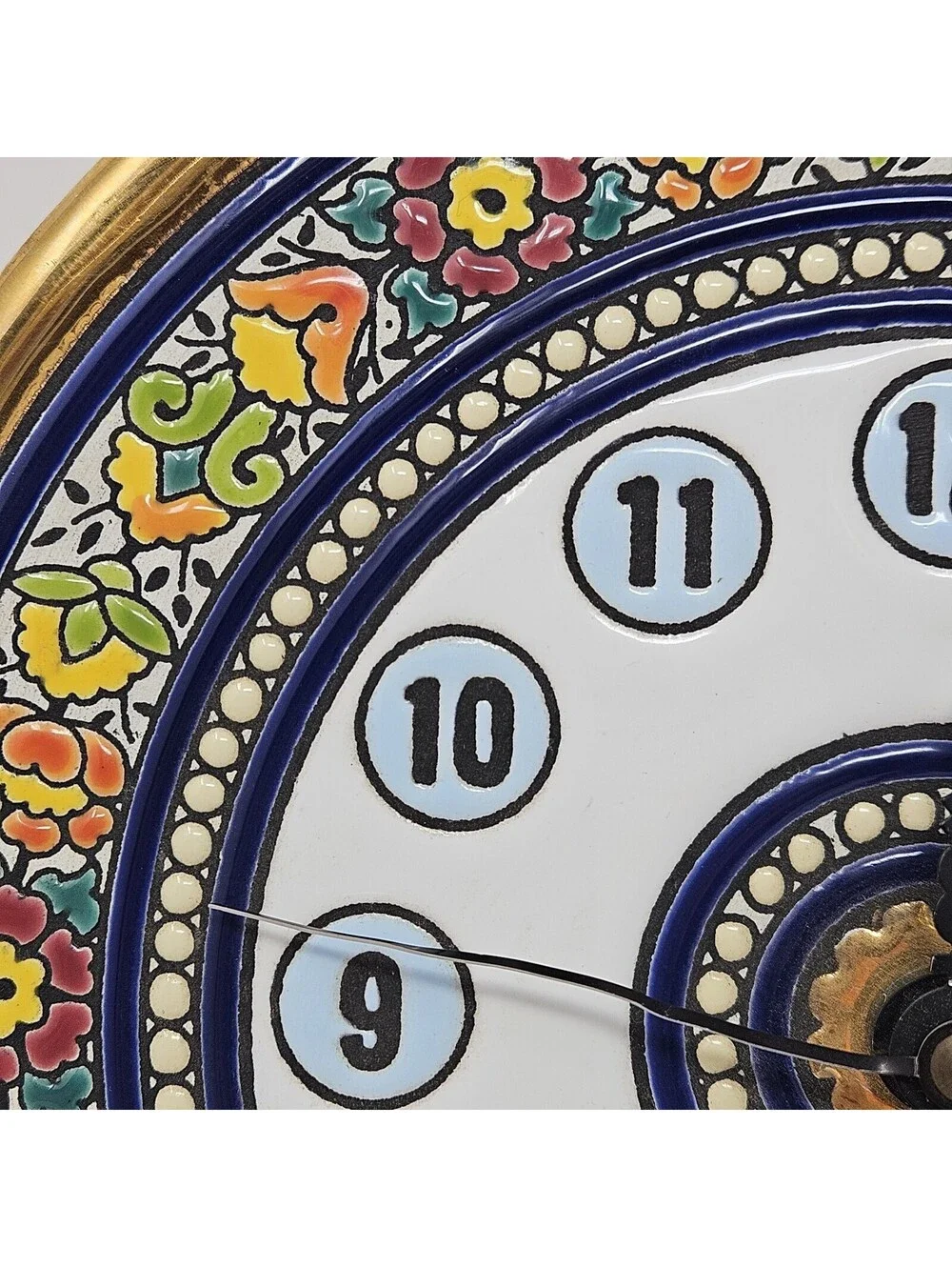 CEARCO Pintado a Mano Con Esmaltes Y ORO de Ley 24K Gold Clock Plate Face Parts
